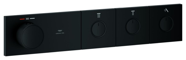 GROHE Unterputz-Thermostat Grohtherm Aqua Tiles, 106866 FMS 3 ASV phantom black, 106866KF00