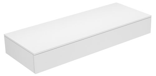 Keuco Sideboard Edition 400 31760, 1 Auszug, weiß/Glas weiß klar, 31760300000