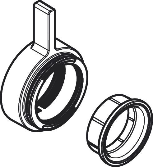 Hansgrohe DuoTurn Ab-/Umstellergriff+Gleitring Chrom, 94914000