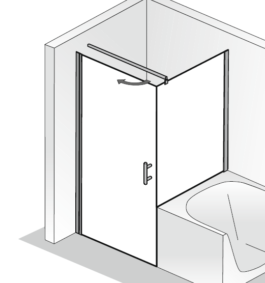 HSK Favorit Nova Drehtür mit verkürzter Seitenwand