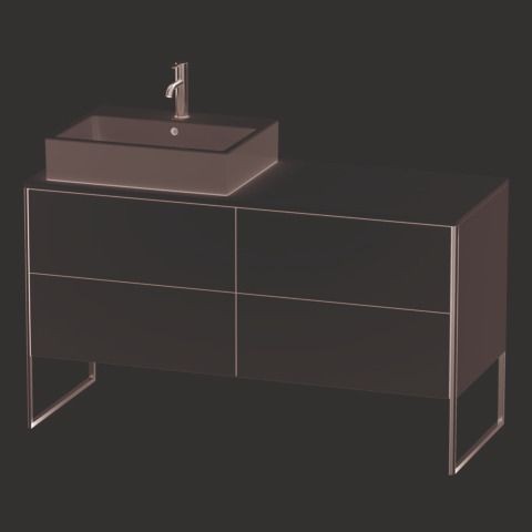 Duravit XSquare Konsolenwaschtischunterbau bodenstehend Weiß Supermatt 1400x548x778 mm - XS4923L8484