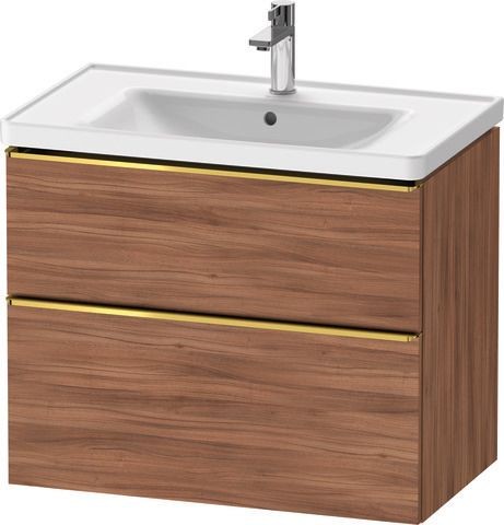 Duravit D-Neo Waschtischunterbau wandhängend Nussbaum Matt 784x452x625 mm - DE4355034790000