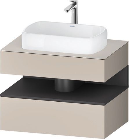 Duravit Qatego Konsolenwaschtischunterbau wandhängend Taupe Matt 800x550x600 mm - QA4730049910010