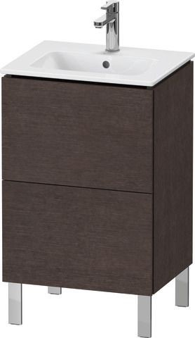 Duravit L-Cube Waschtischunterbau bodenstehend Eiche dunkel gebürstet Matt 520x421x704 mm - LC667107