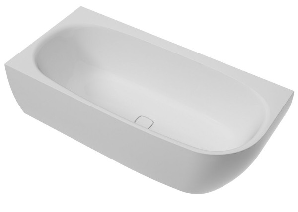 Hoesch Badewanne iSensi Eck 1600x750 Monolith links mit Einlaufgarnitur in Weiss