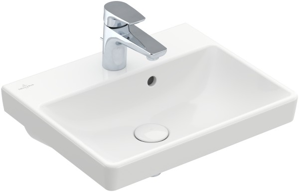 Villeroy & Boch Handwaschbecken Avento, 1 Hahnloch, mit Überlauf, weiss CeramicPlus