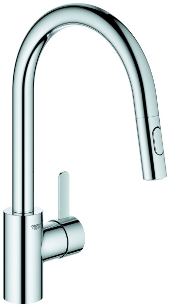 GROHE EH-SPT-Batterie Eurosmart C 31481 h. Ausl. azb.Spülbrause GROHE Zero chrom, 31481001