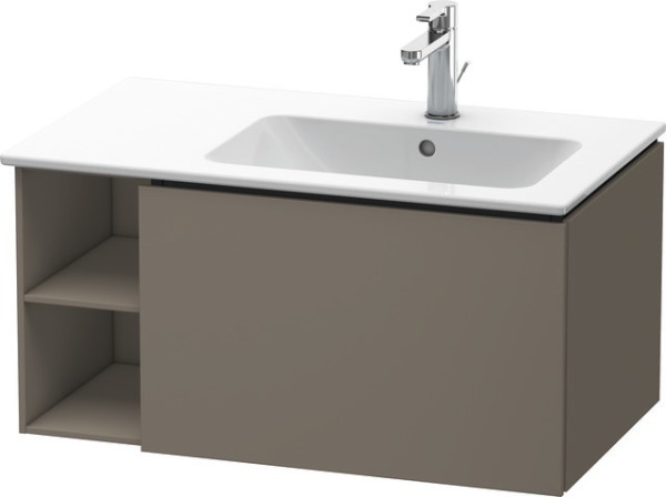 Duravit L-Cube Waschtischunterbau wandhängend Flanell Grau Seidenmatt 820x481x400 mm - LC6192090900A