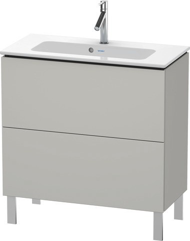 Duravit L-Cube Waschtischunterbau bodenstehend Betongrau Matt 820x391x704 mm - LC6674007070E00