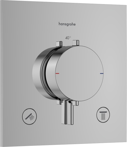 Hansgrohe Thermostat Unterputz Ecostat Comfort E Fertigset 2 Verbraucher chrom, 33711000