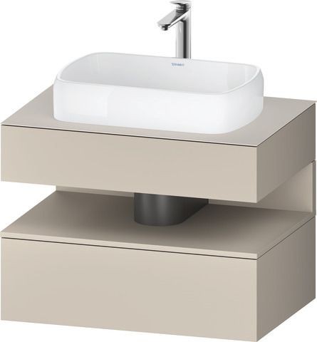 Duravit Qatego Konsolenwaschtischunterbau wandhängend Taupe Supermatt 800x550x600 mm - QA47300838300