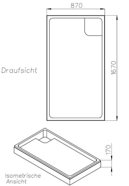 Neuesbad Wannenträger für Kaldewei Superplan XXL 1700x900x51