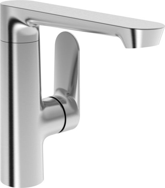 Hansa Einhandmischer Waschtisch-Batterie HANSAGENESIS 3754 Ausladung, mm Stahl gebürstet, 3754226380