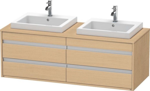 Duravit Ketho Konsolenwaschtischunterbau wandhängend Natur Eiche Matt 1400x550x496 mm - KT6757B3030