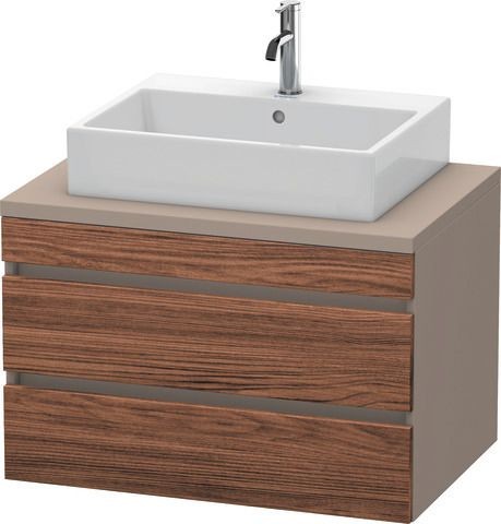 Duravit DuraStyle Konsolenwaschtischunterbau wandhängend Nussbaum dunkel & Basalt Matt 800x548x512 m