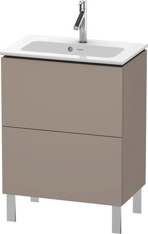 Duravit L-Cube Waschtischunterbau bodenstehend Basalt Matt 620x391x704 mm - LC6673043430E00