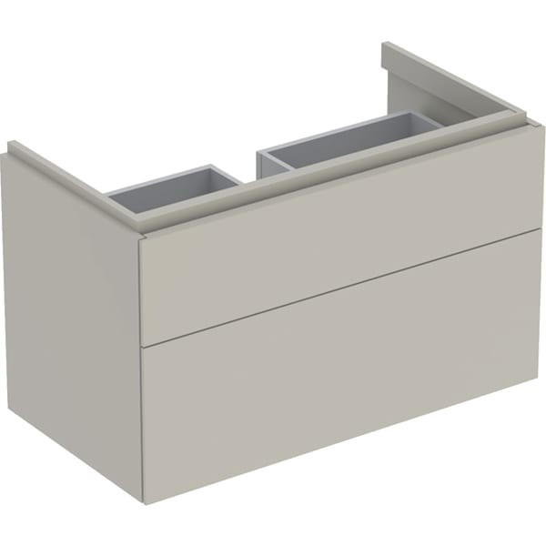 Geberit Xeno2 Unterschrank f. Waschtisch, 2 Schubladen 88x53x46,2cm, greige, 500509001