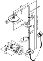 Vorschau: Damixa Space Akita Vorschau: Damixa Space Akita Thermostat Duschsystem, Chrom, 409103000