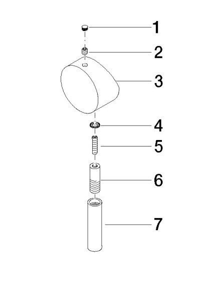 Dornbracht Griff Ersatzteile 90206204300 140 x 90 x 95 mm Platin gebürstet