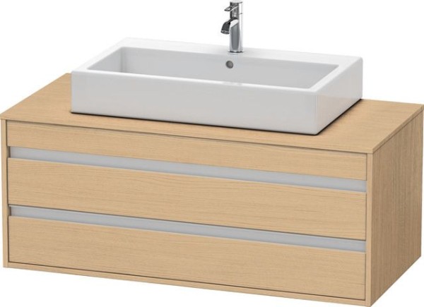 Duravit Ketho Konsolenwaschtischunterbau wandhängend Natur Eiche Matt 1200x550x496 mm - KT665603030