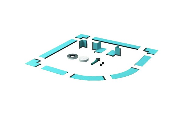 Bette Dichtsystem B57-0373, für Viertelkreisduschwannen, B57-0373