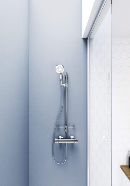 Hansa Brausegarnitur HANSABASICJET Style 4477 3-strahlig chr