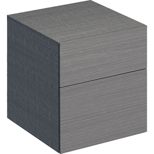 Geberit Xeno2 Seitenschrank mit 2 Schubladen 45x51x46,2cm, sculturagrau, 500504431