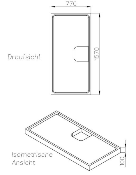 Neuesbad Wannenträger für Ideal Standard Ultra Flat New 160x80x2,5