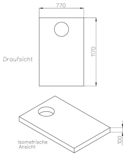 Neuesbad Wannenträger für Laufen Pro Abl. kurze Seite 120x80x3,3