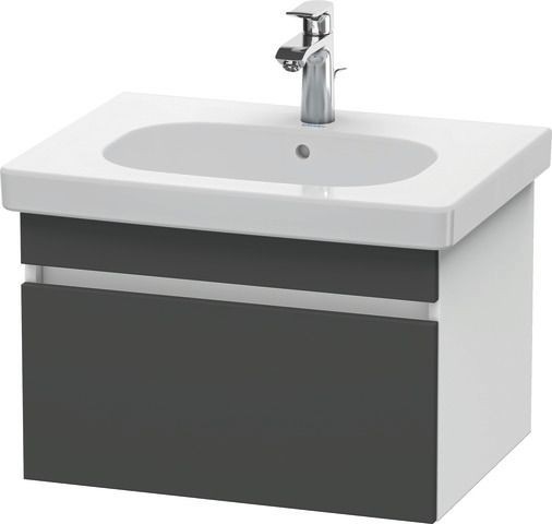 Duravit DuraStyle Waschtischunterbau wandhängend Graphit & Weiß Matt 600x453x398 mm - DS638304918