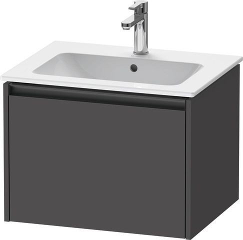 Duravit Ketho.2 Waschtischunterbau wandhängend Graphit Matt 610x480x440 mm - K25062049490000