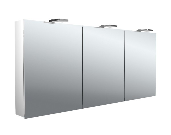 emco Lichtspiegelschrank pure II LED-Leuchte, Aufputz, mit Waschtischbeleuchtung, 3 Türen, 1600mm, 9