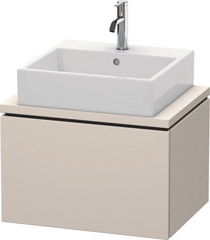 Duravit L-Cube Konsolenwaschtischunterbau wandhängend Taupe Supermatt 620x477x400 mm - LC580008383