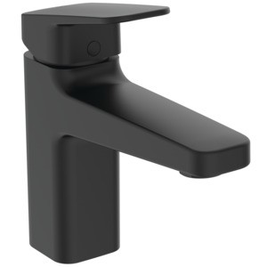 Ideal Standard Waschtischarmatur Ceraplan H90 m.Ablaufgarnitur Ausladung 124mm Silk Black, BD227XG