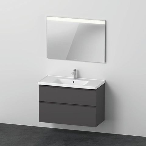 Duravit D-Neo Möbelwaschtisch mit Waschtischunterbau und Spiegel 1000x480x2000 mm - DE011404949