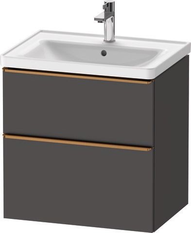 Duravit D-Neo Waschtischunterbau wandhängend Graphit Matt 634x452x625 mm - DE4354004490000