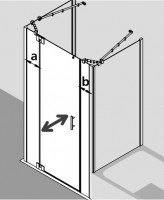 Preview: Kermi Pendeltür Filia XP Preview: Kermi Pendeltür Filia XP 1GR 1300x2000, silber hochglanz, ESG klar, FX1GR13020VAK