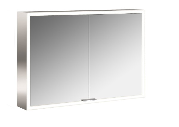 emco LED-Lichtspiegelschrank prime Facelift Aufputz, 1000 mm, 2-türig, IP 20 Rückwand weiß, 94970638