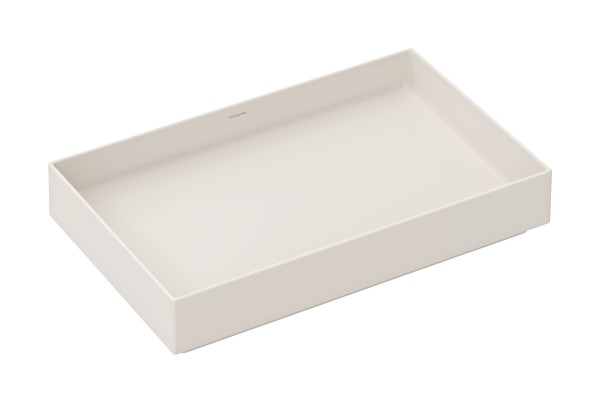 Hansgrohe Xuniva Evo E Aufsatzwaschtisch 650/400 ohne Hahnloch und Überlauf, Sandbeige Matt, 6032678