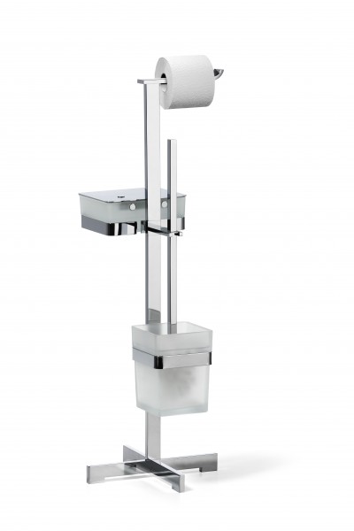 Giese WC-Ständer mit Bürstengarnitur und Glasbehälter für Feuchtpapier, 31789-02