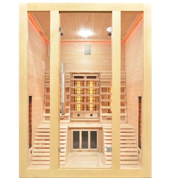 Neuesbad Infrarotkabine 150 x 150 x 200 cm, Hemlock, 2 Personen