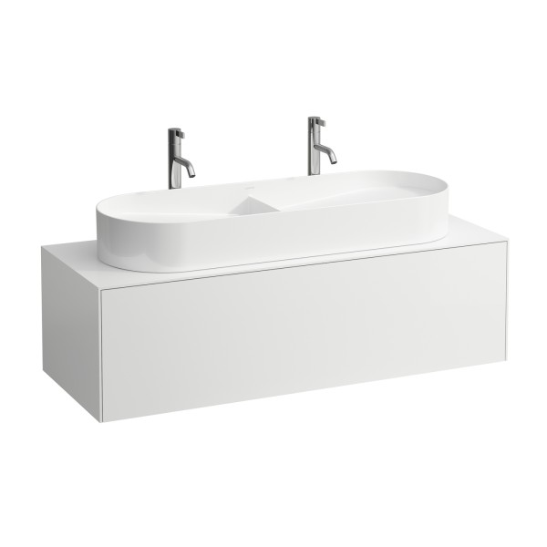 LAUFEN Waschtischunterschrank Sonar 457x1177x341 Aus mi, 1Schubl H812348/9 weiss matt