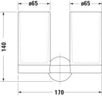 Preview: Duravit Starck T Preview: Duravit Starck T Zahnputzbecher Gold Poliert 170x98x140 mm - 0099483400