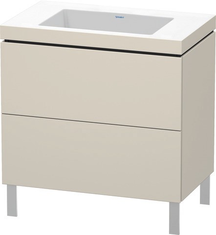 Duravit L-Cube c-bonded Set bodenstehend Taupe Matt 800x480x698 mm - LC6937N9191