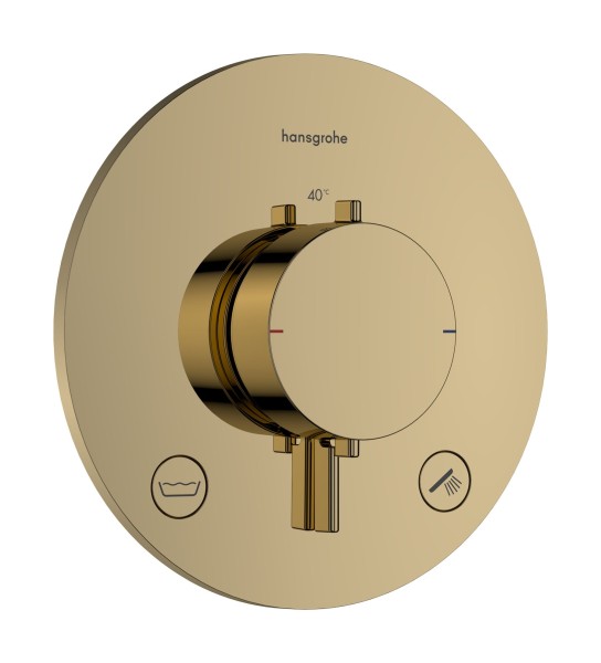 Hansgrohe Thermostat Unterputz Ecostat Comfort S Fertigset 2 Verb.m.Sicherungskombi. polished gold