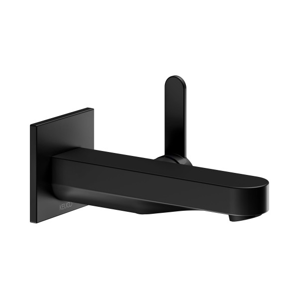 Keuco IXMO Flat Black Selection Waschtischarmatur Unterputz, eckig, Ausladung: 165 mm, schwarz matt