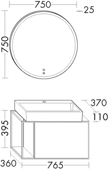 Burgbad Set Junit Weiß Hochglanz/Alpinweiss, SGOA076LF3148C0001