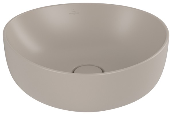 Villeroy & Boch Aufsatzwaschbecken Antao 400x395mm Asymmetrisch ohne Überlauf Almond CeramicPlus