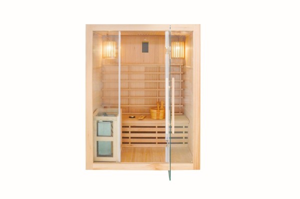 Neuesbad finnische Sauna 150x120 x190cm, Hemlock, 3 Personen
