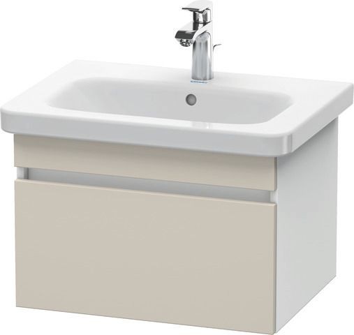 Duravit DuraStyle Waschtischunterbau wandhängend Taupe & Weiß Matt 580x448x398 mm - DS638009118